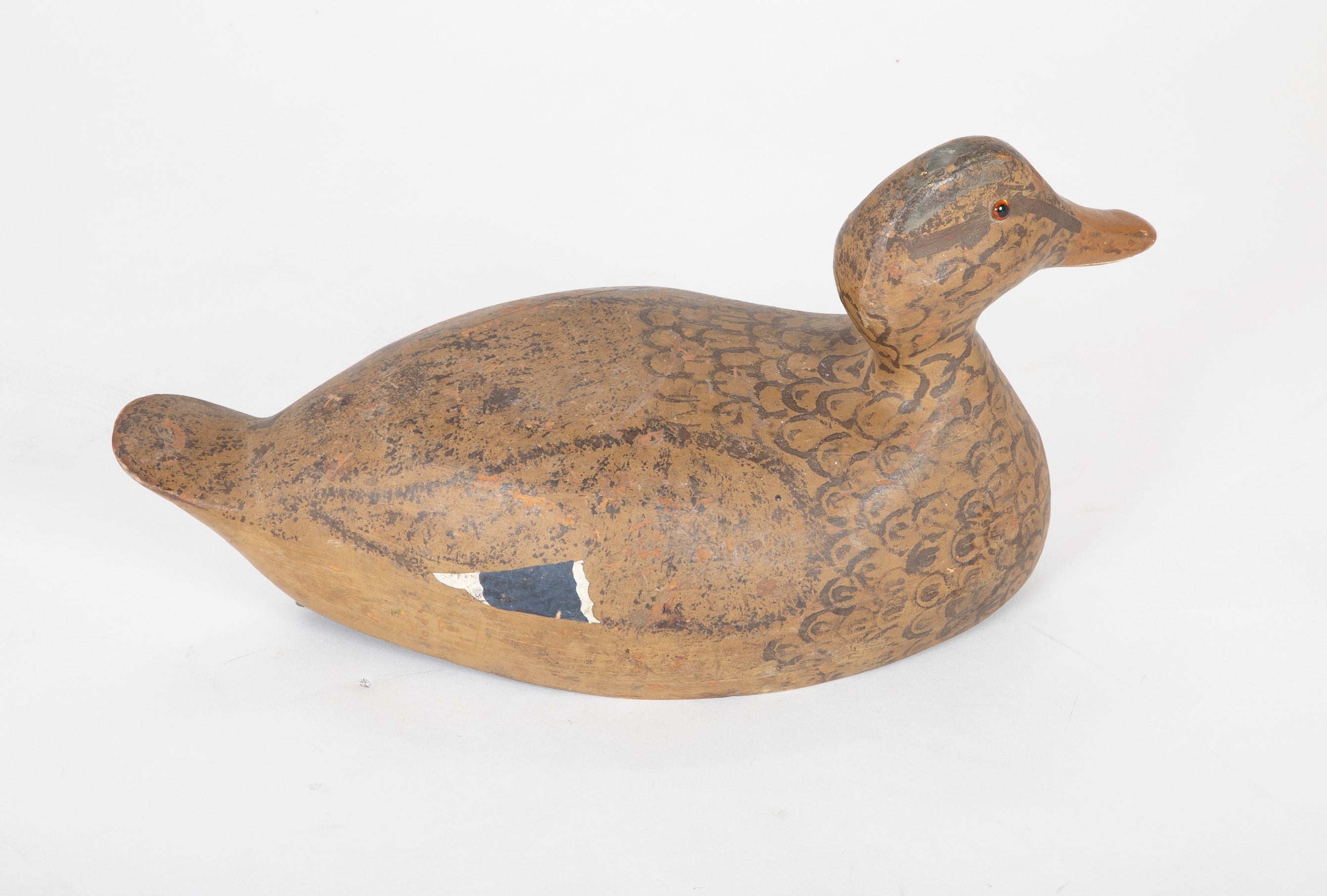 Pair of Mallard Decoy Ducks in Form of Hen & Drake Having Original Paint