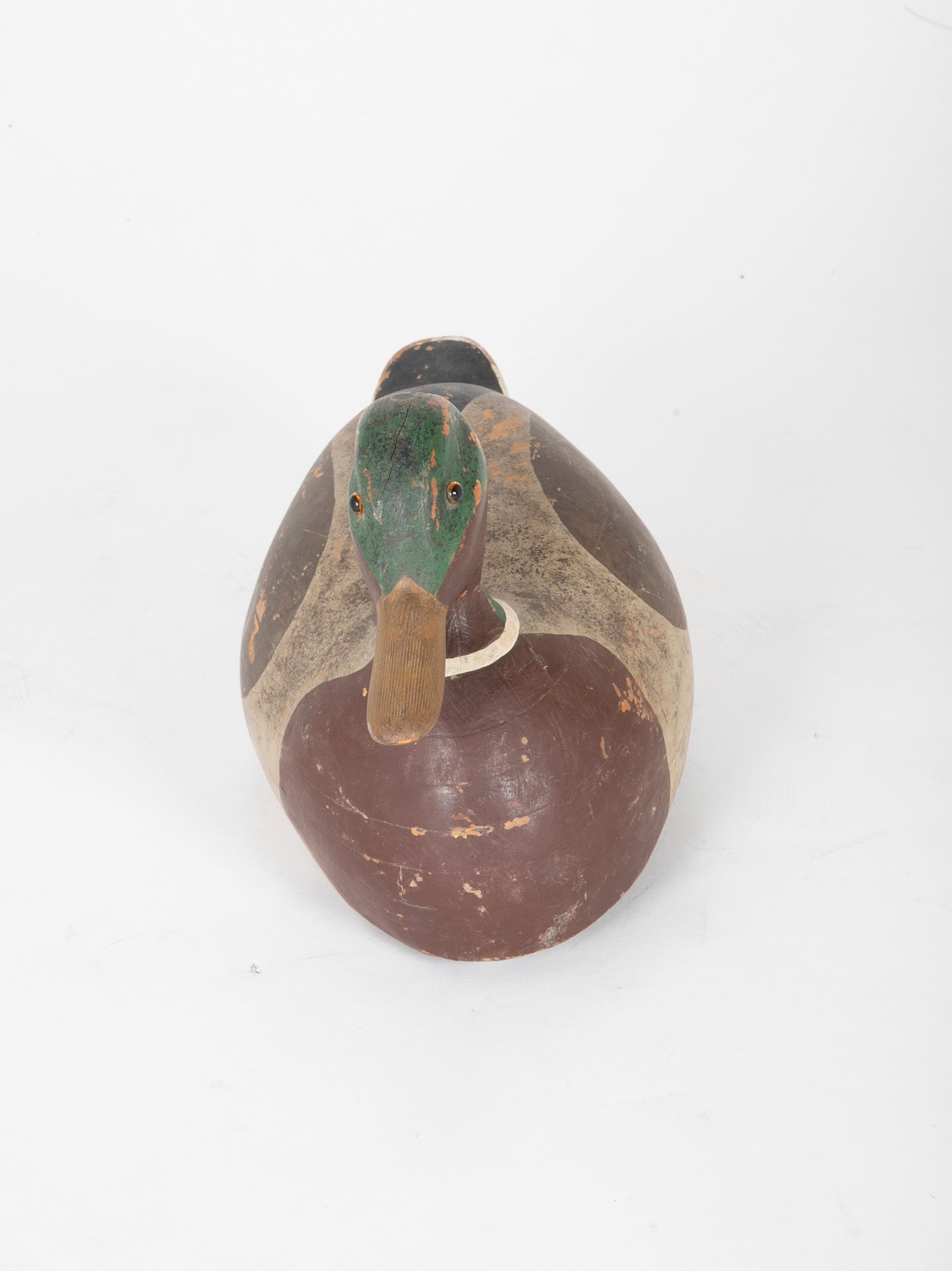 Pair of Mallard Decoy Ducks in Form of Hen & Drake Having Original Paint