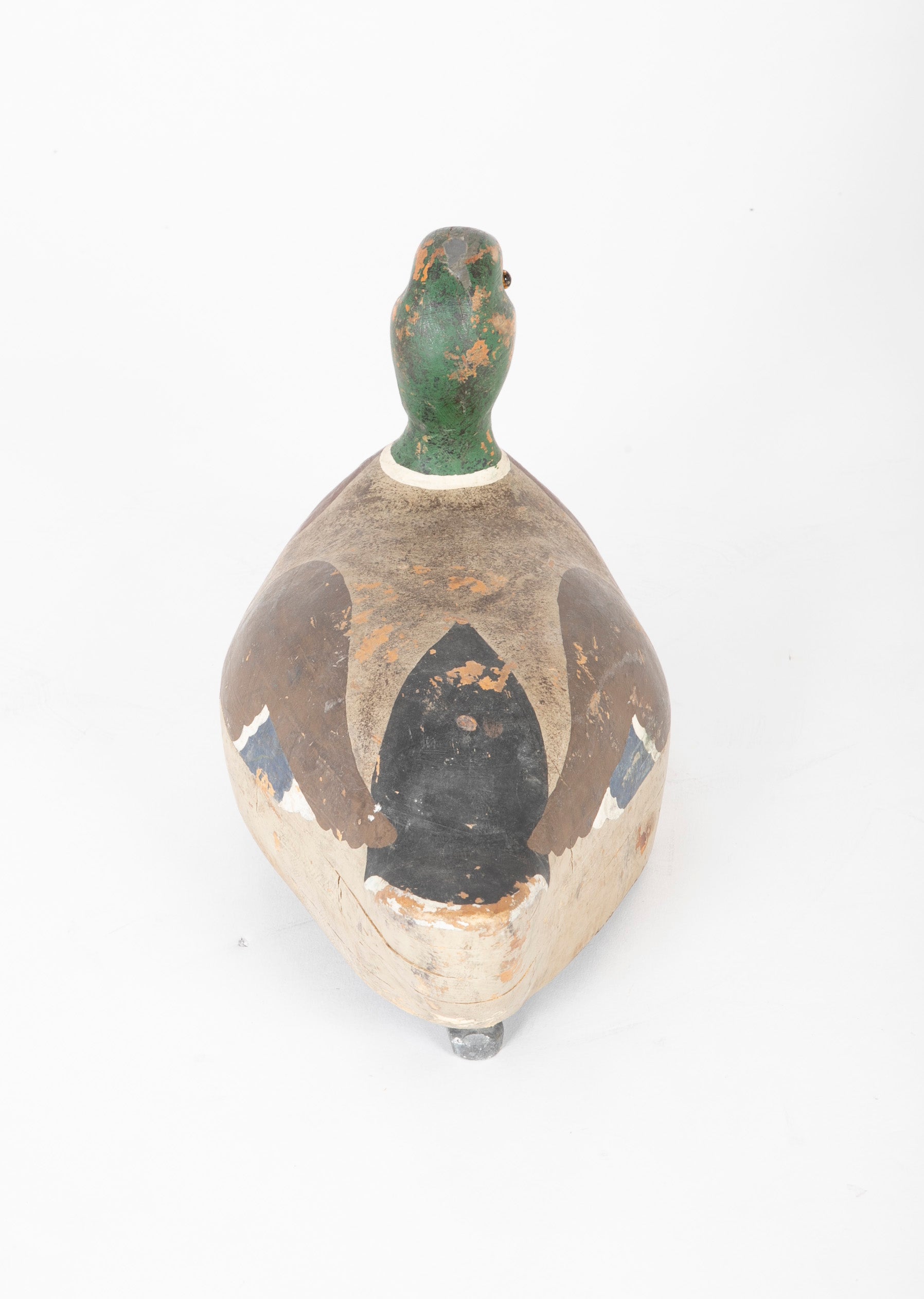 Pair of Mallard Decoy Ducks in Form of Hen & Drake Having Original Paint