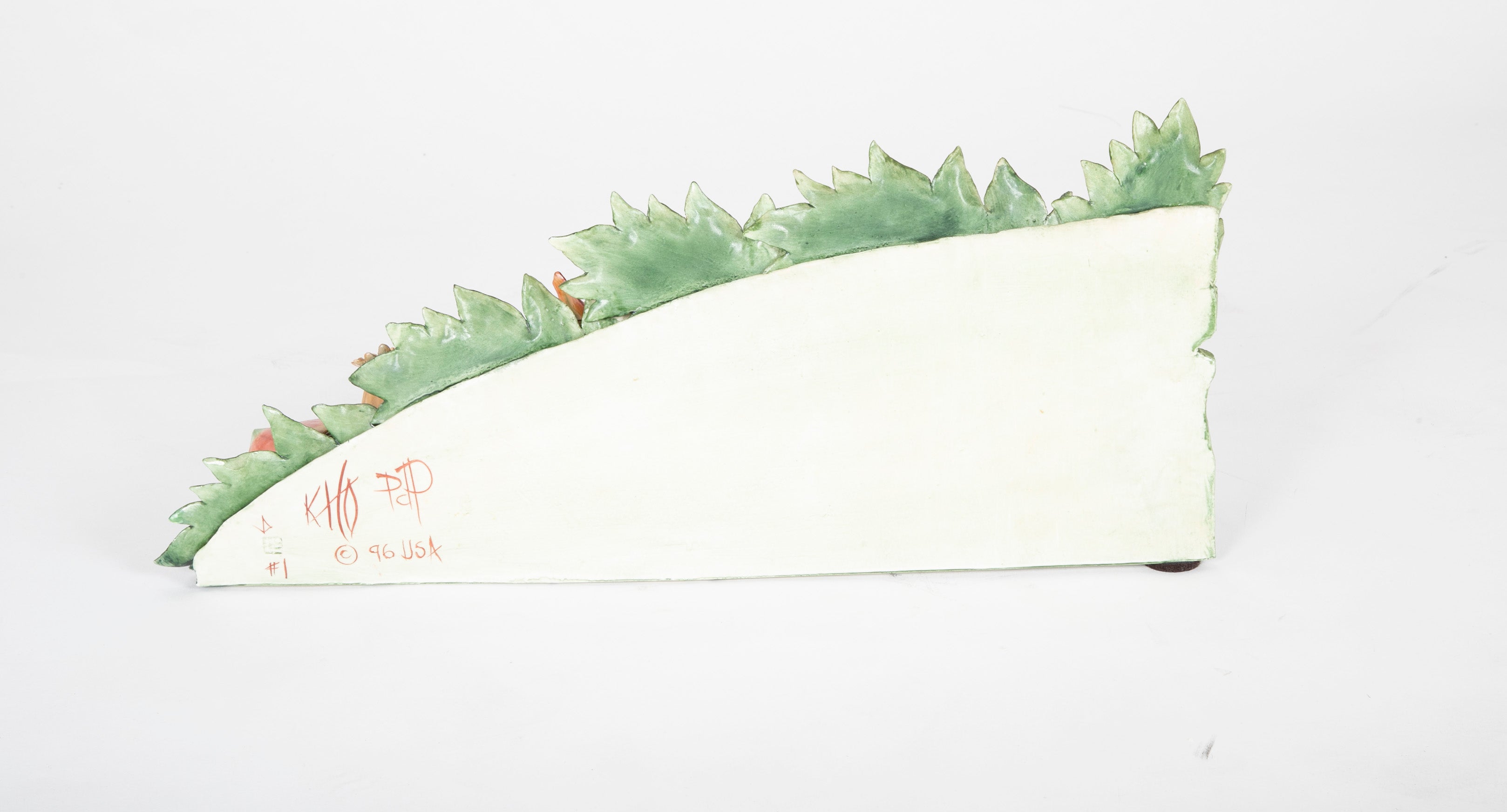 Large 3 Part Porcelain Garniture Set with Fruit, Flowers & Vegetables by Katherine Houston