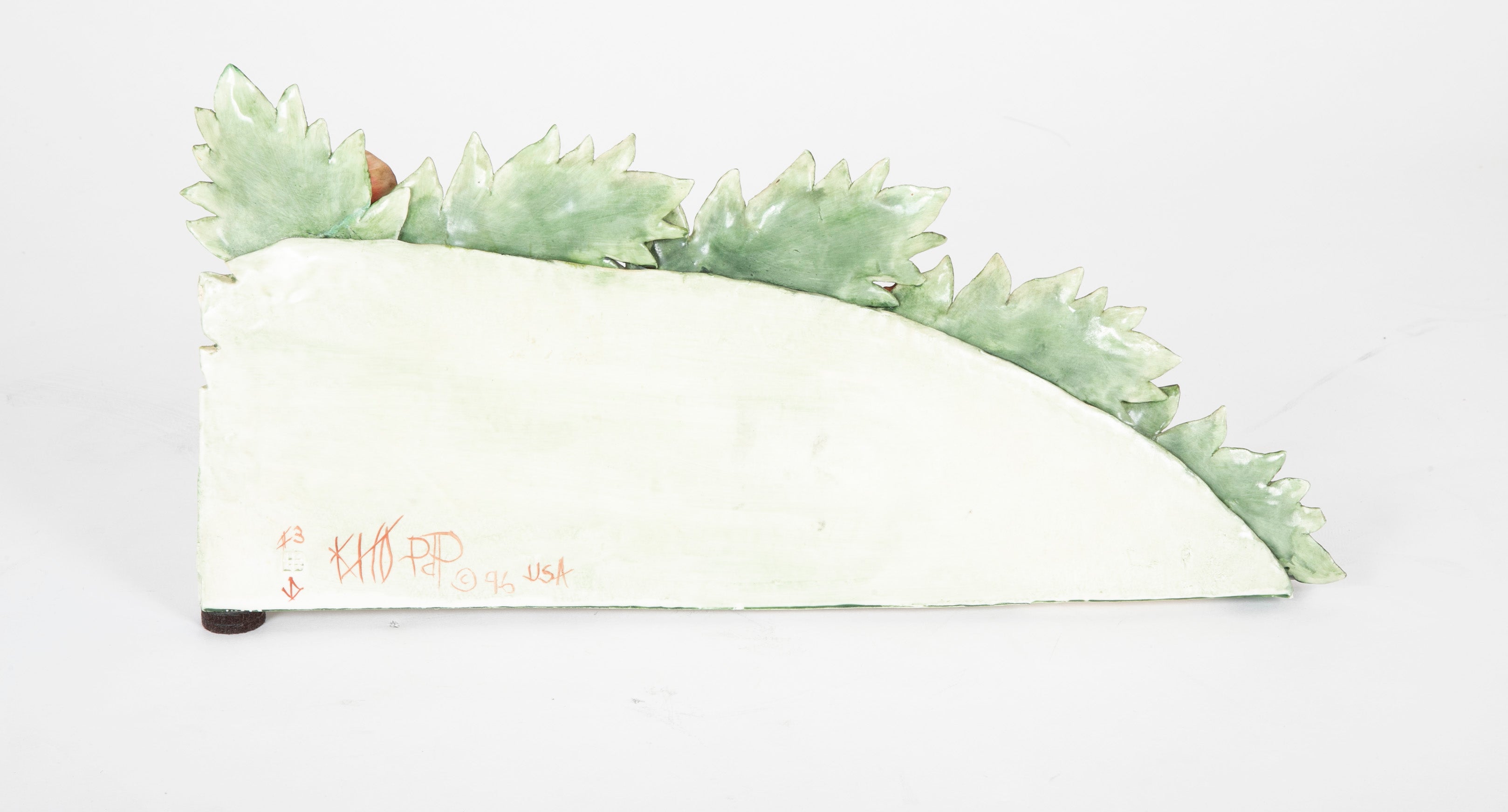 Large 3 Part Porcelain Garniture Set with Fruit, Flowers & Vegetables by Katherine Houston