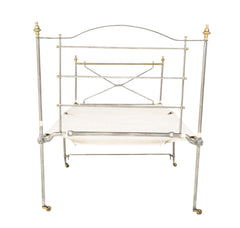 Late 19th Century British Officer's Campaign Bed with Original Storage Chest