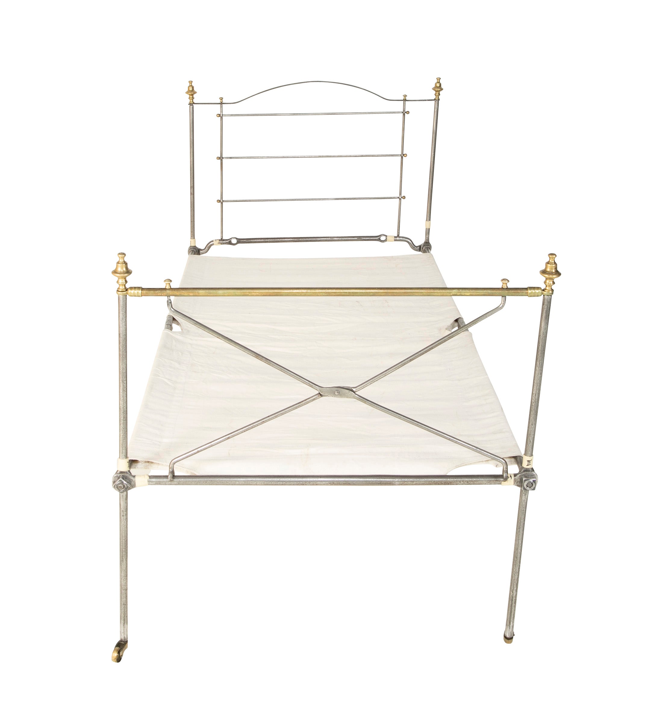 Late 19th Century British Officer's Campaign Bed with Original Storage Chest