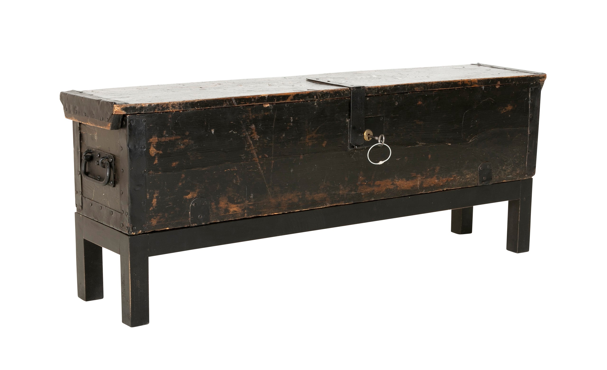 Late 19th Century British Officer's Campaign Bed with Original Storage Chest
