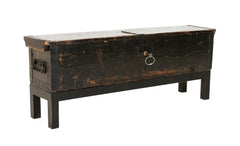 Late 19th Century British Officer's Campaign Bed with Original Storage Chest