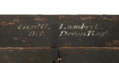 Late 19th Century British Officer's Campaign Bed with Original Storage Chest