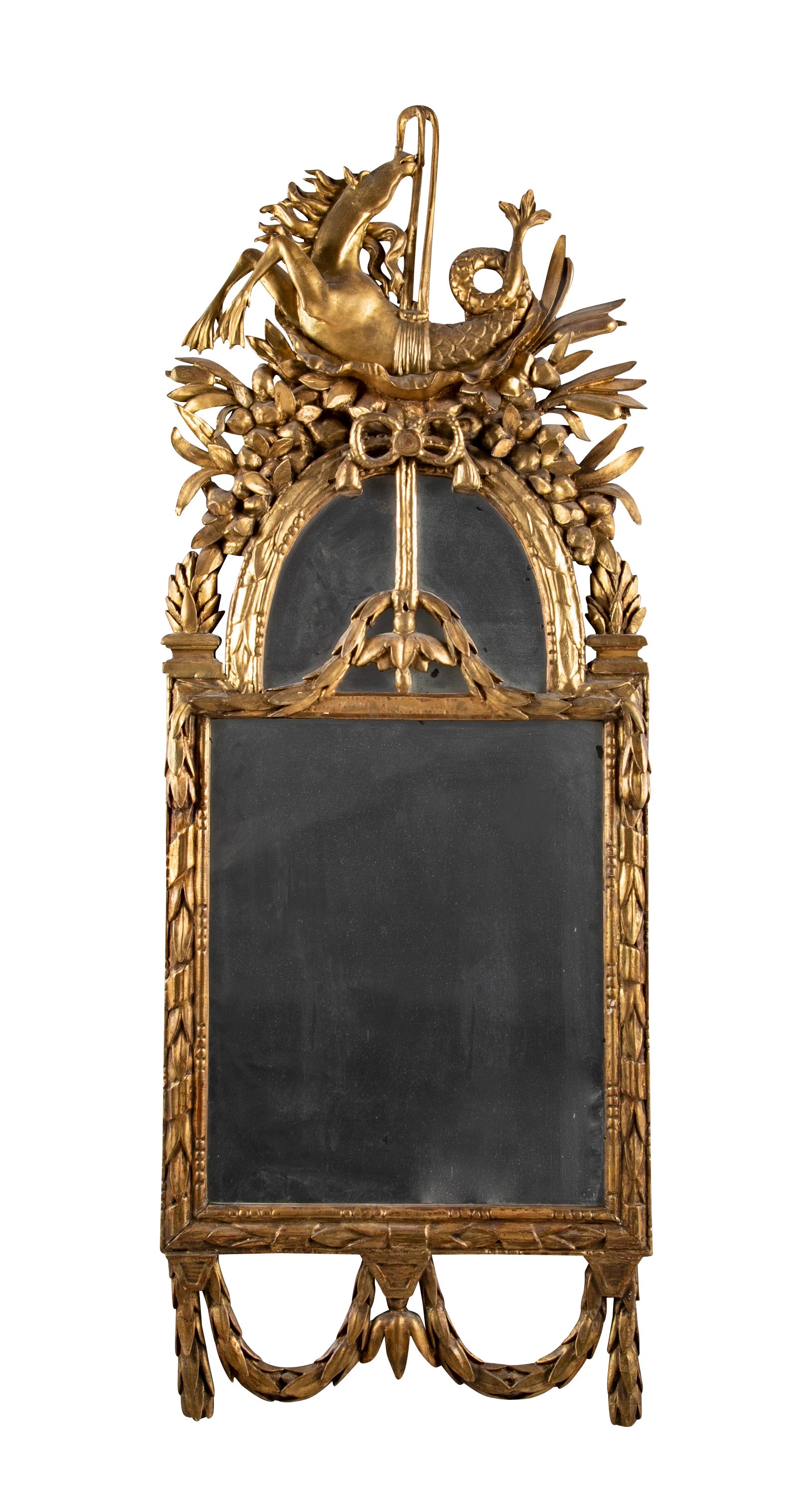 18th Century Italian Carved Giltwood Mirror