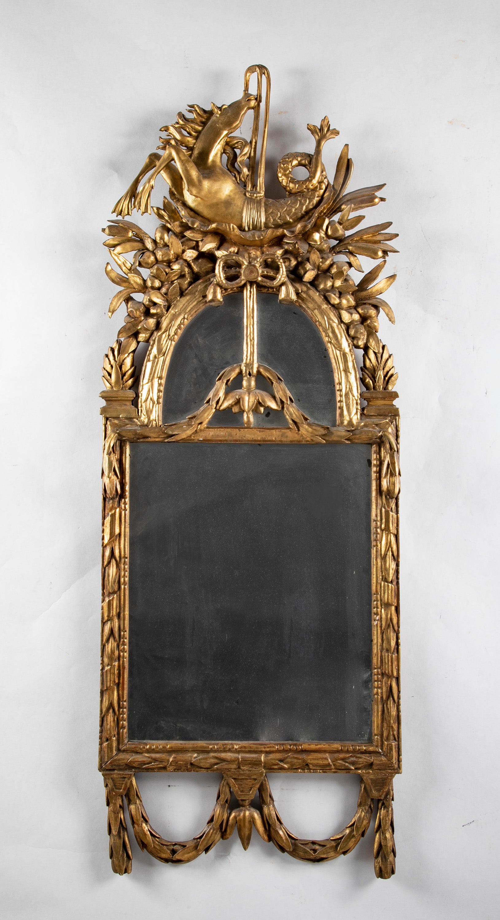 18th Century Italian Carved Giltwood Mirror