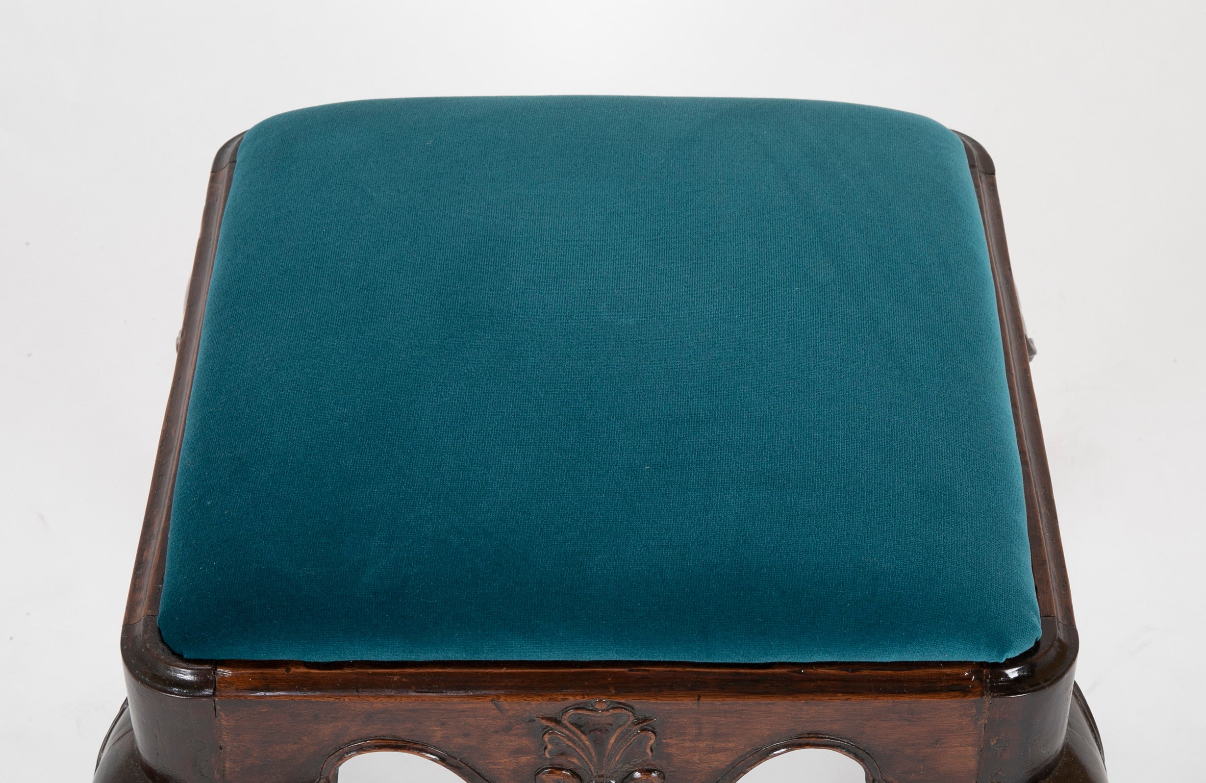 An Early 18th Century English George II Deeply Carved Footstool