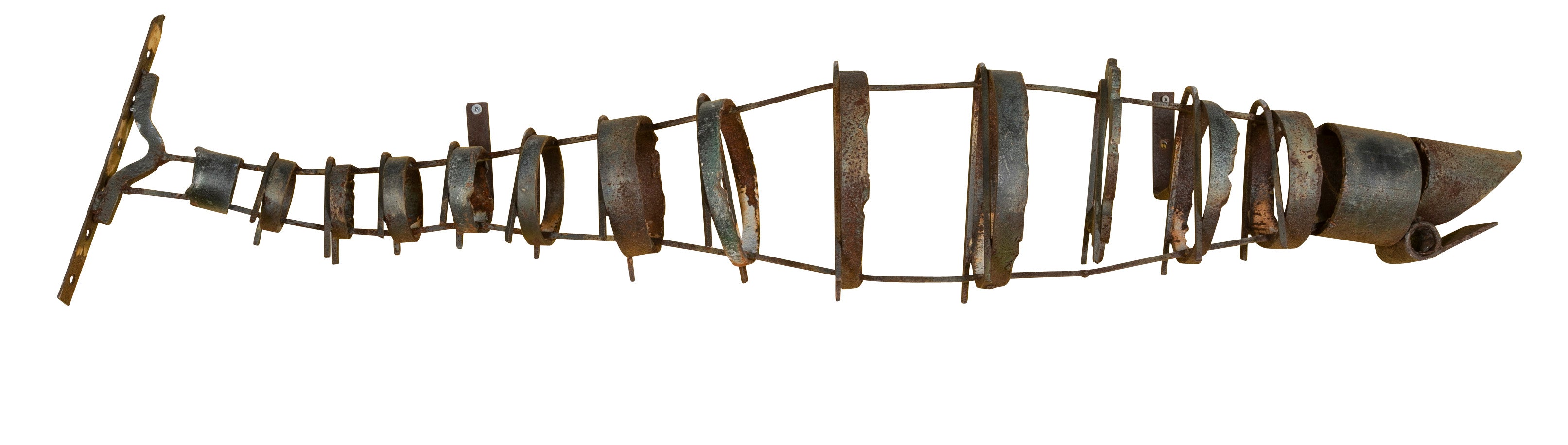 Fish Sculpture Made from Old Machinery Metal Parts, Camden, Maine