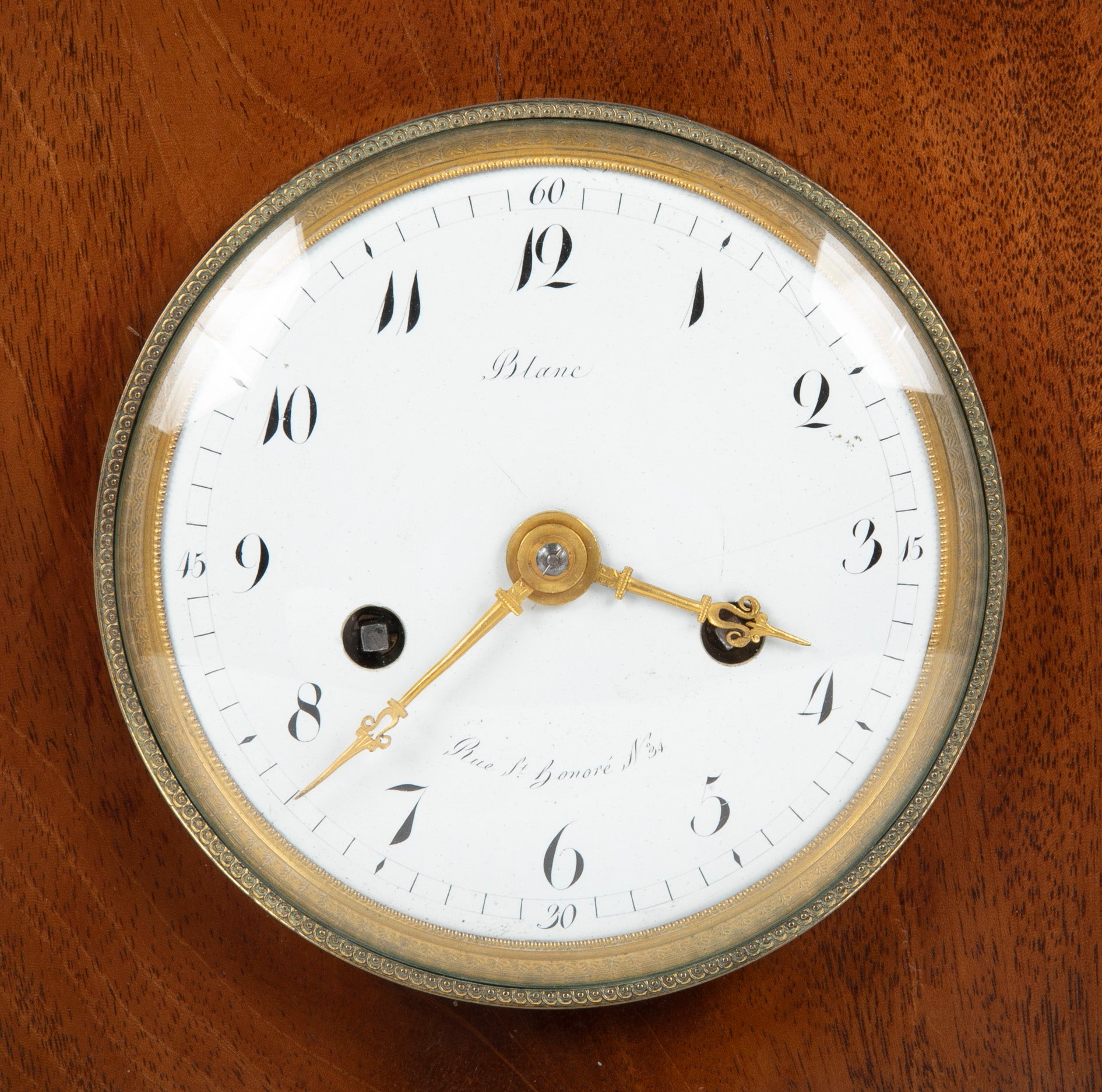 19th Century French Mahogany & Sphinx Mounted Mantle Clock