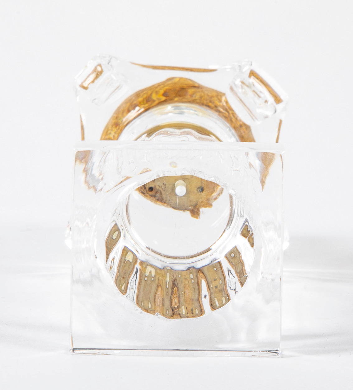 Steuben Owl on Crystal Column by James Houston