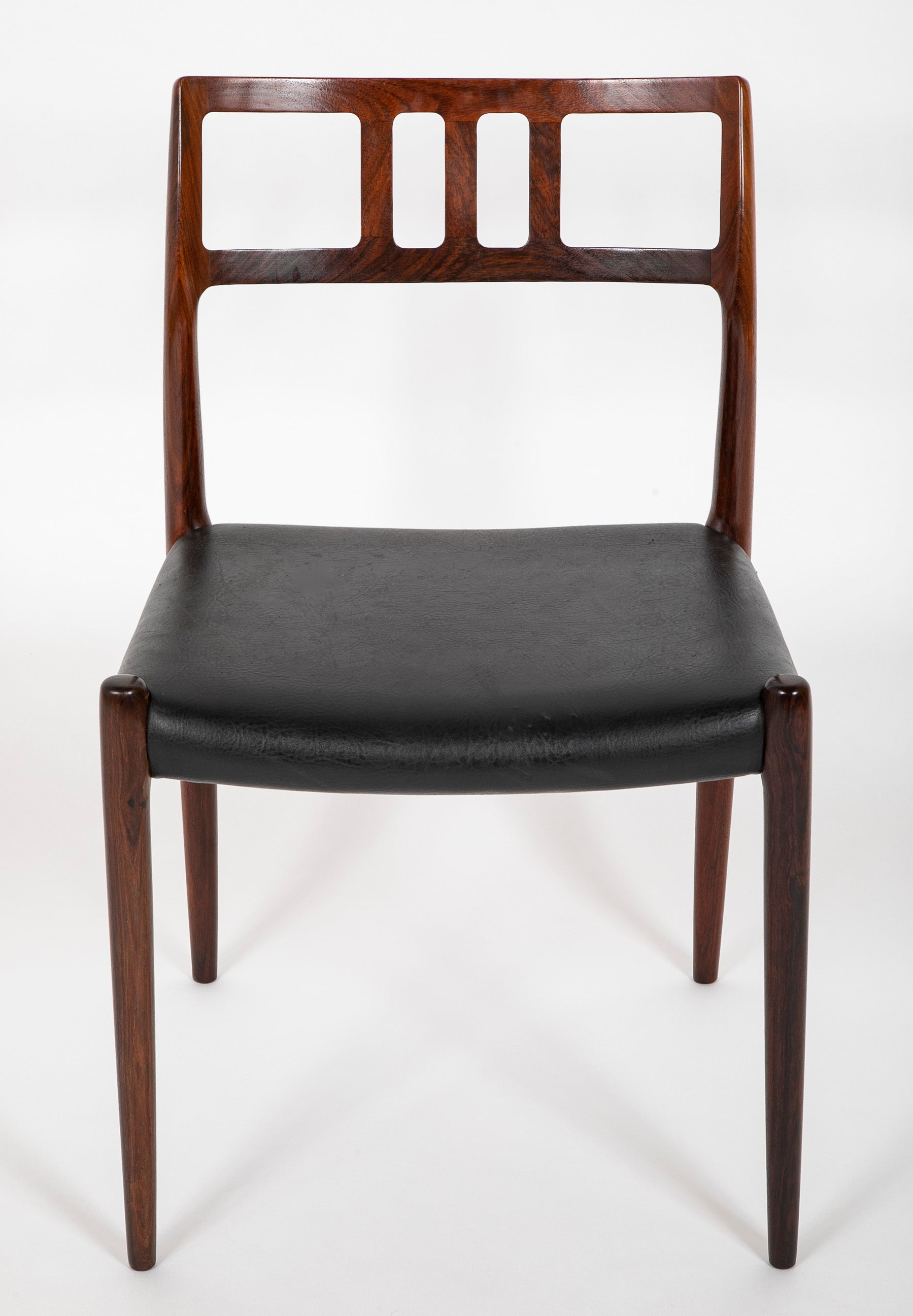 Set of Ten Rosewood Dining Chairs by Niels Moller Sold Individually