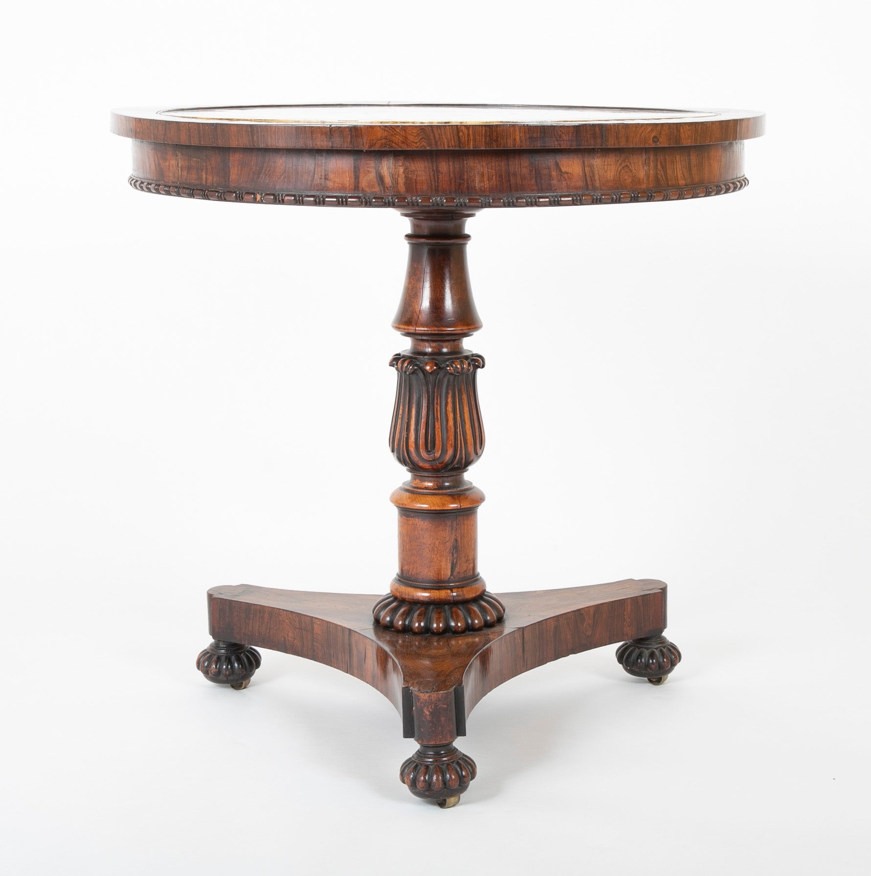 Rosewood Center Table Inset with Pietra Dura Specimen Butterflies
