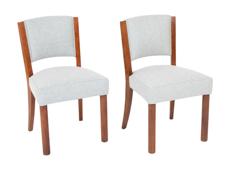 A Pair of Presumably French Walnut Side Chairs