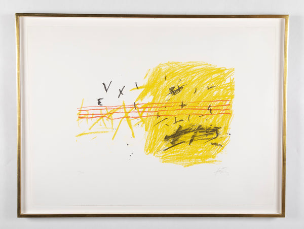 Antoni Tàpies in Print Antoni Tàpies Sinnieren über Schmutz II – Goldmark