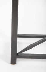 Pair of Neo-Classical Style Steel Console Tables with Marble Tops