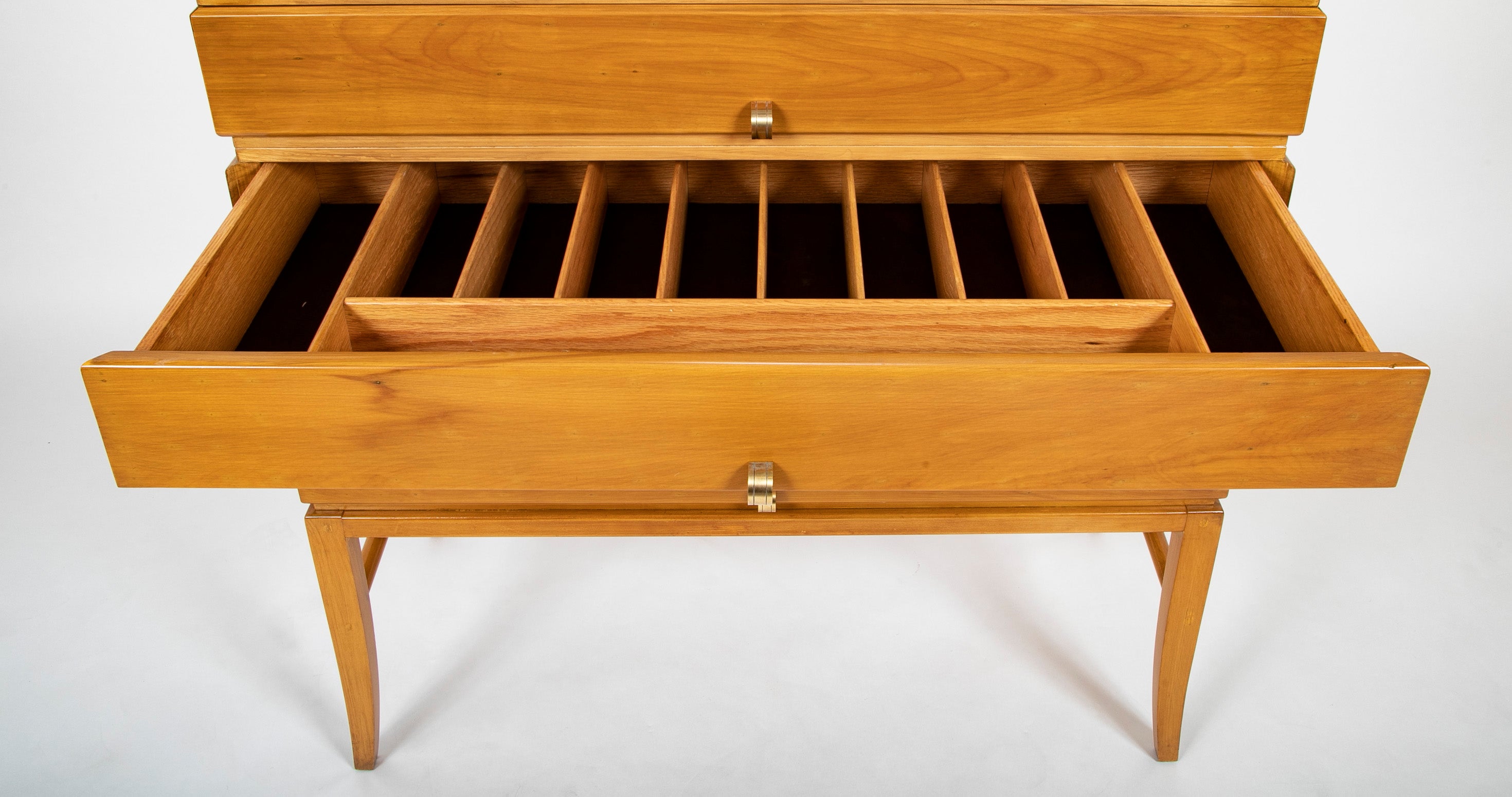 Tommi Parzinger Six Drawer High Chest on Stand