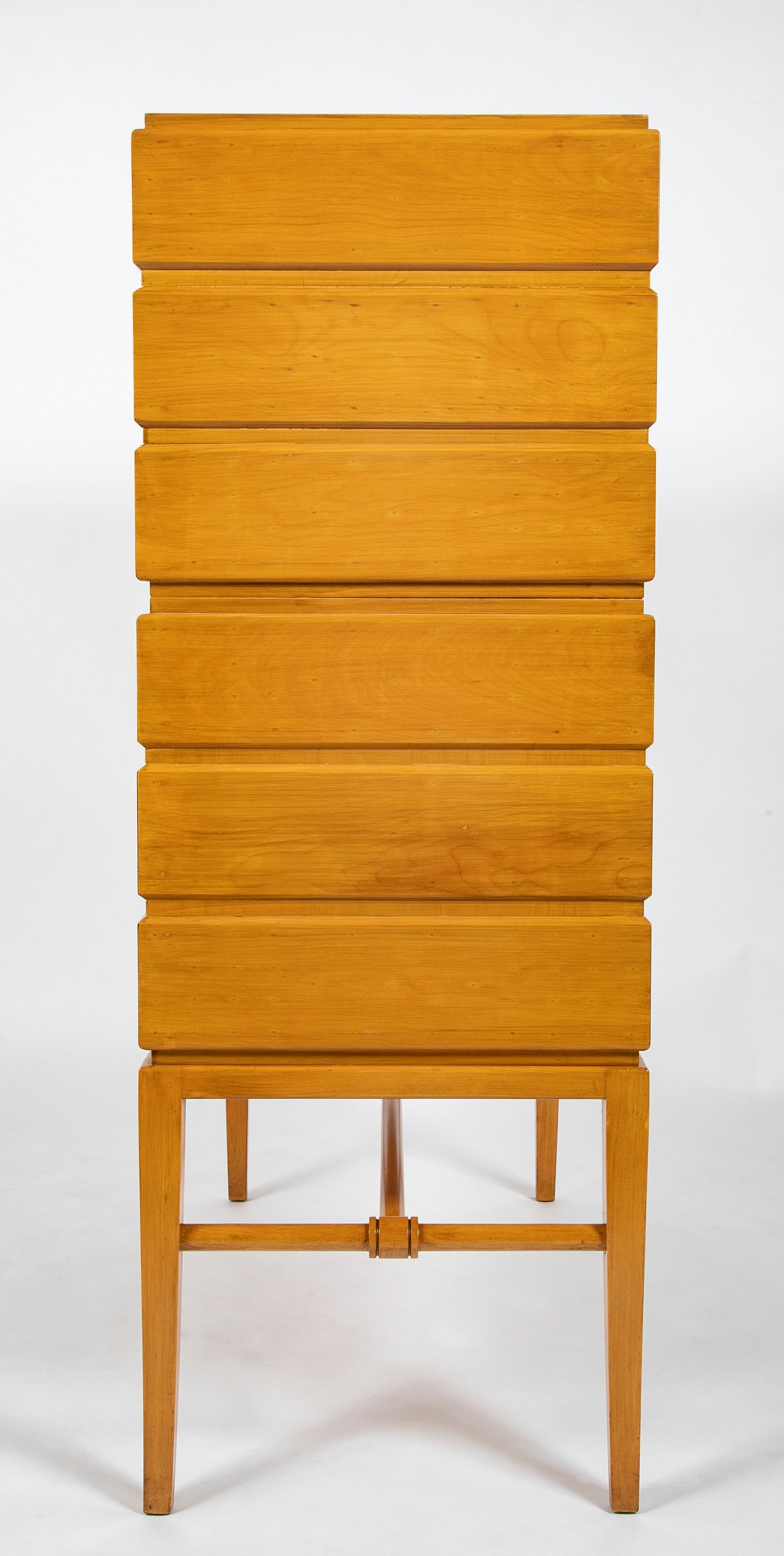 Tommi Parzinger Six Drawer High Chest on Stand