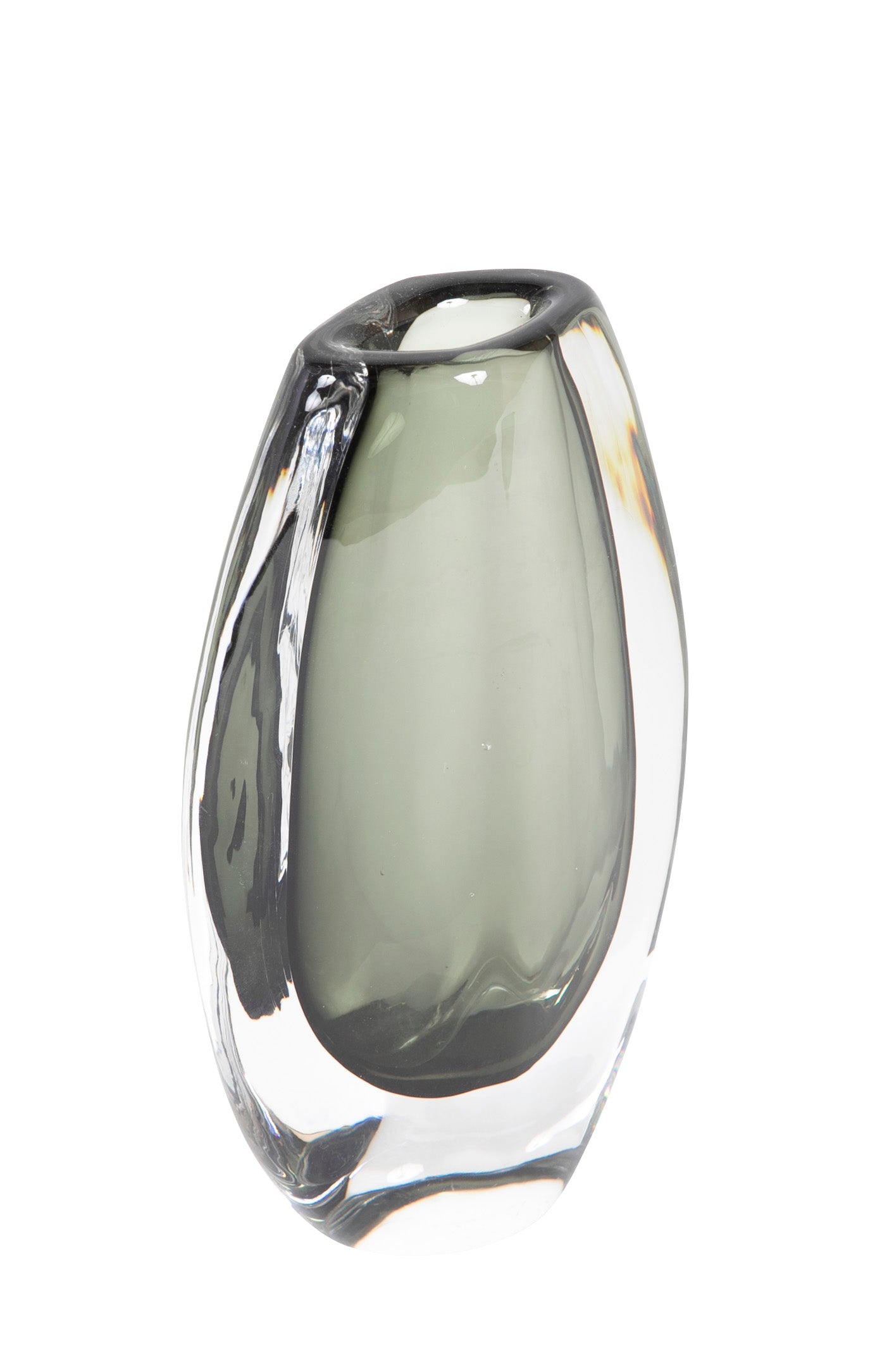 Nils Lundberg for Orrefors Smoked Glass Vase