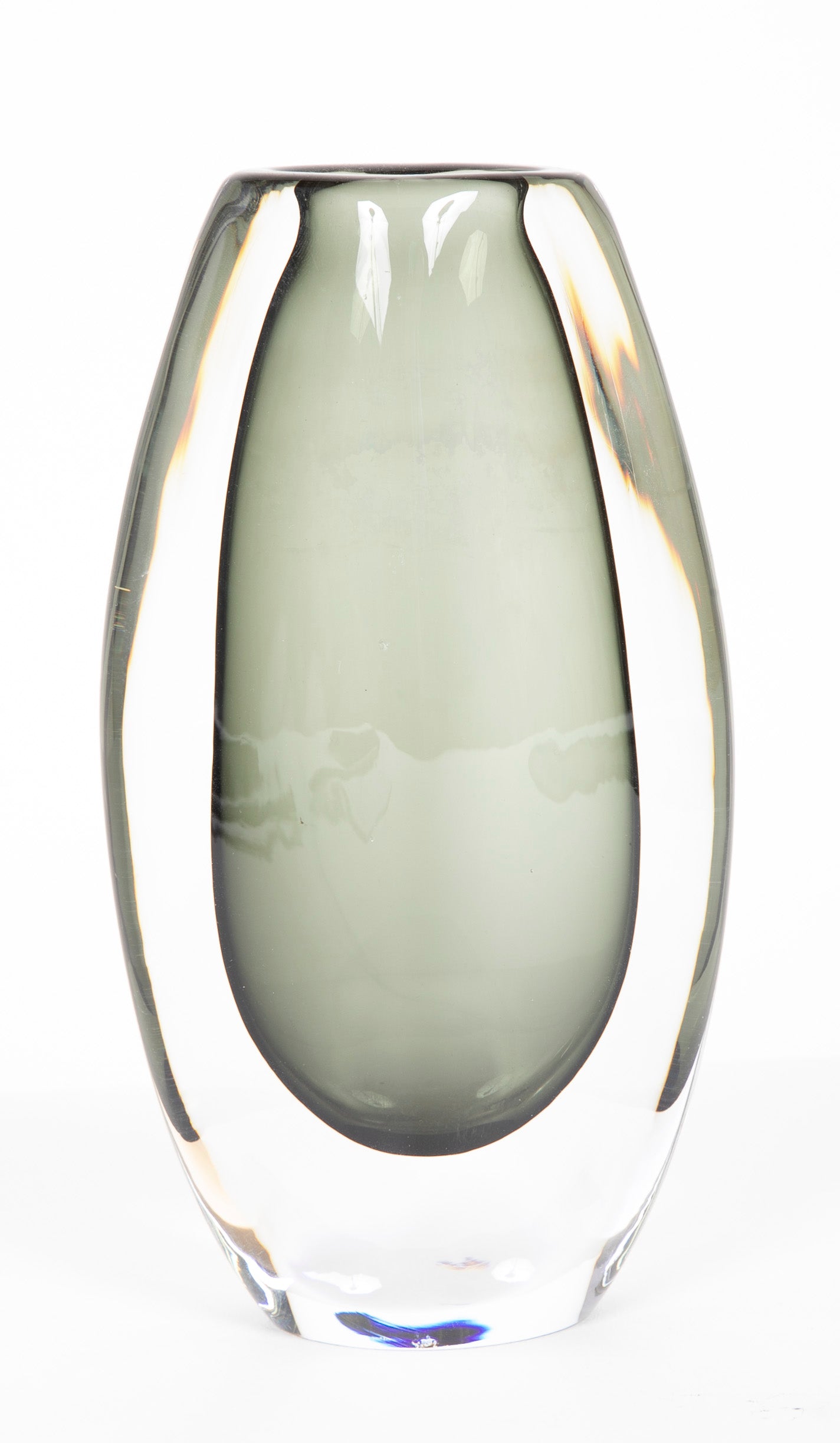 Nils Lundberg for Orrefors Smoked Glass Vase