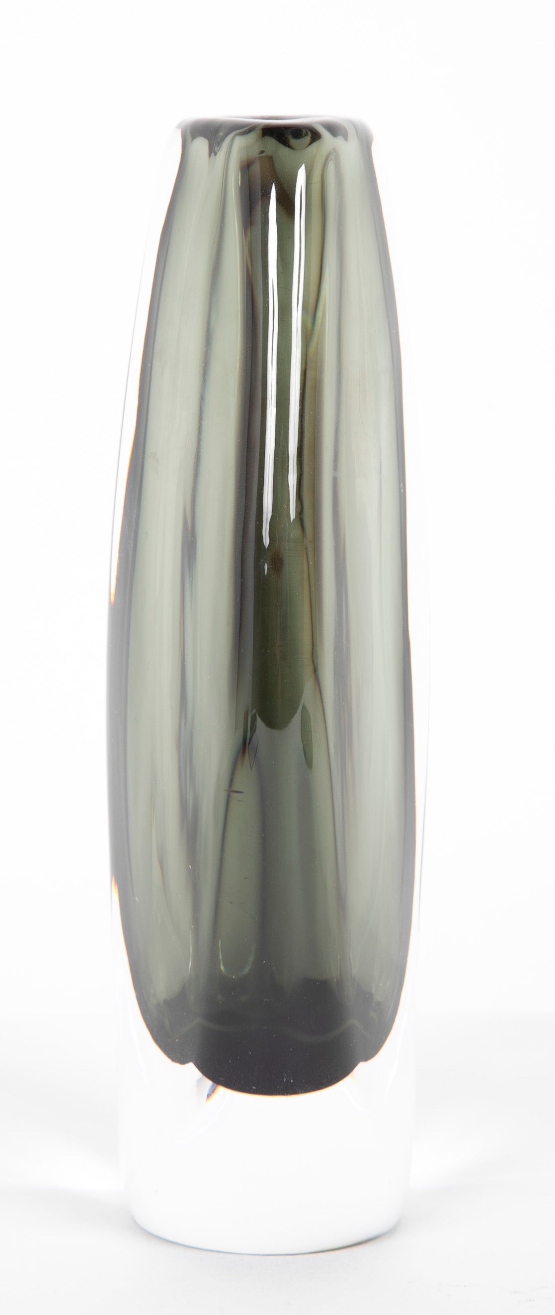 Nils Lundberg for Orrefors Smoked Glass Vase