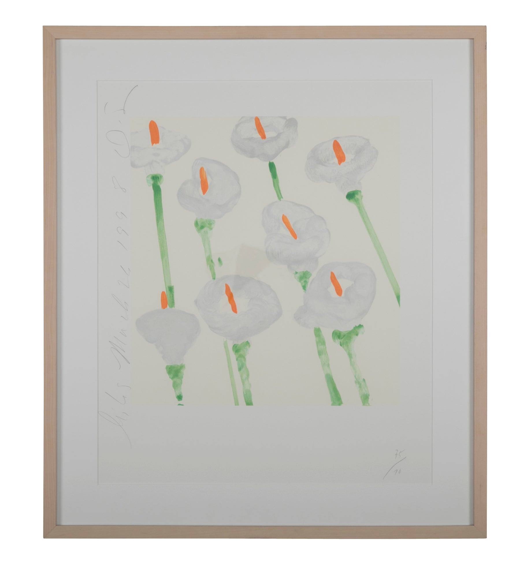 Donald Sultan, Lilies Serigraph on Paper