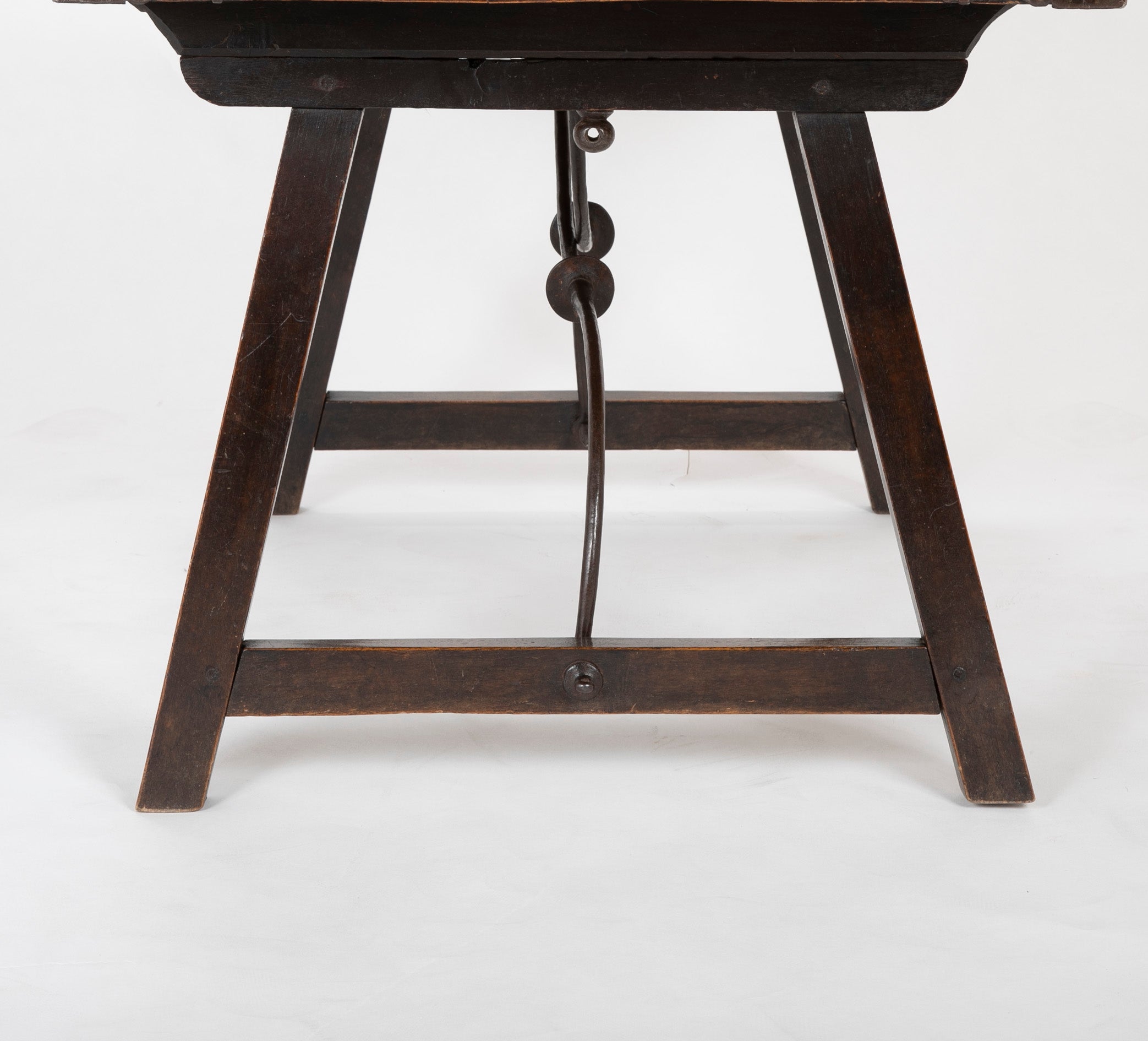 Spanish Baroque Rosewood and Tortoiseshell Inlaid Side Table