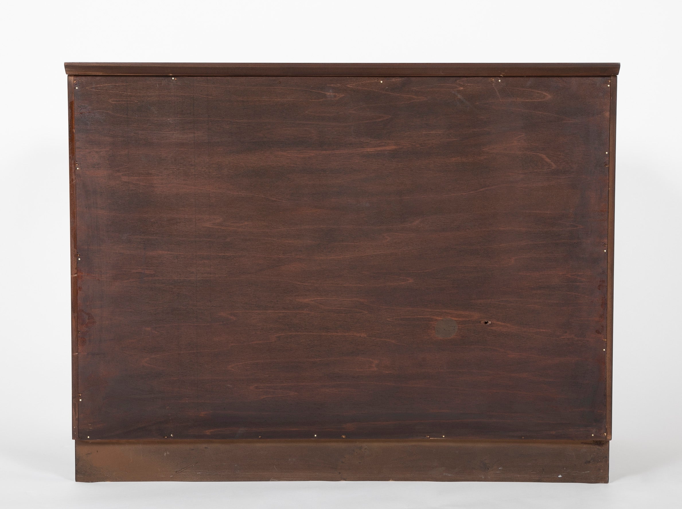 A Pair of Walnut Cabinets with Cane Fronted Sliding Doors