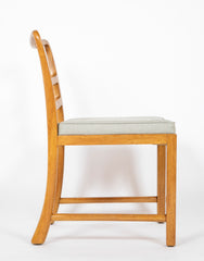 Set of 6 Bleached Mahogany Dining Chairs by Edward Wormley for Dunbar