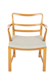 Set of 6 Bleached Mahogany Dining Chairs by Edward Wormley for Dunbar