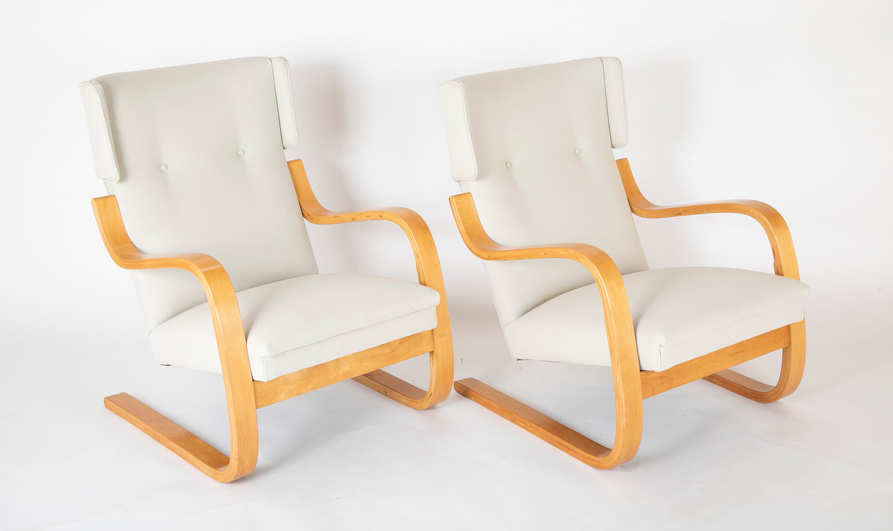 Pair of Model 401 Alvar Aalto Wing Chairs