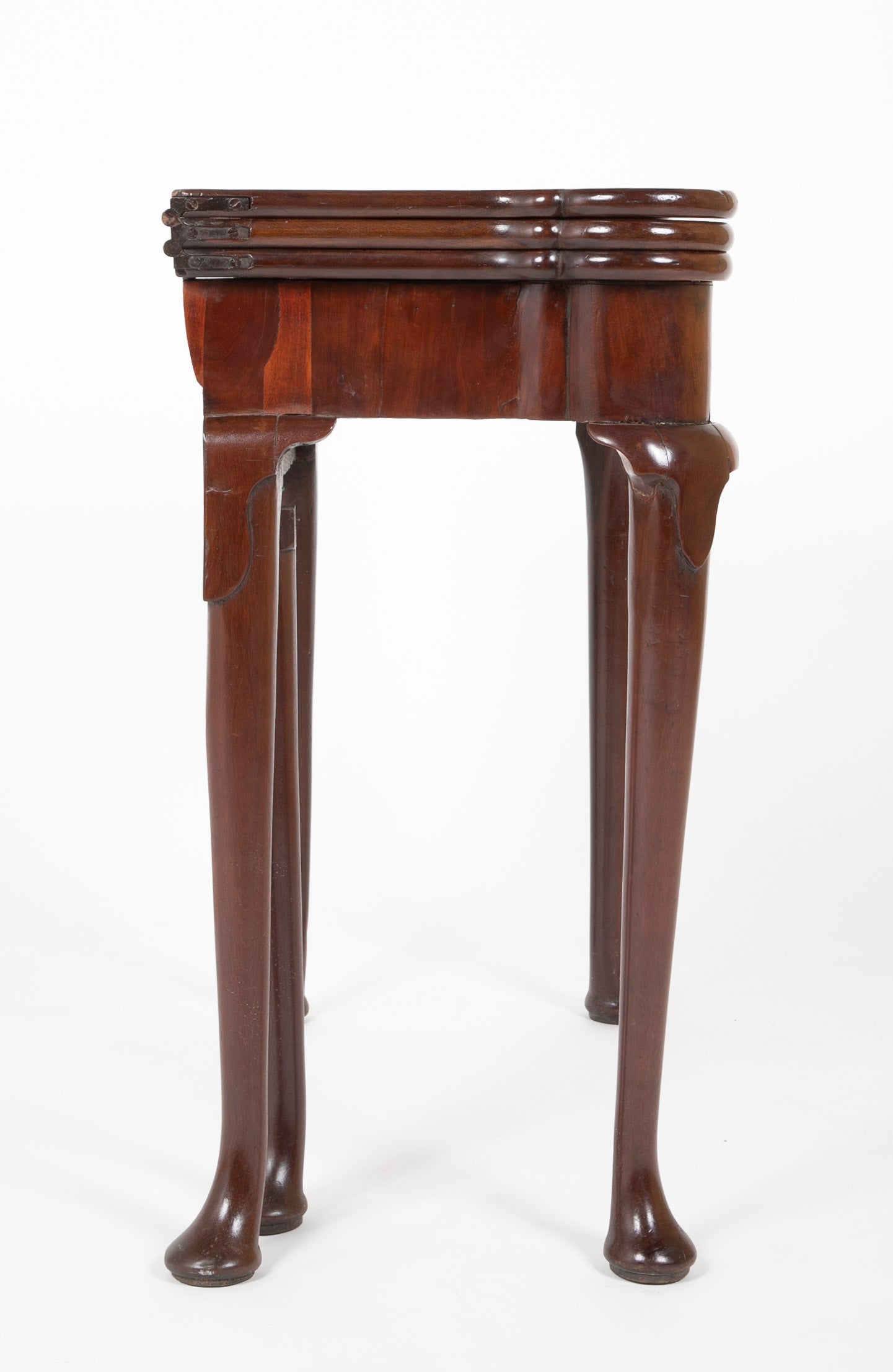 Rare English Queen Anne Triple Top Table having Solid and Fitted Surfaces