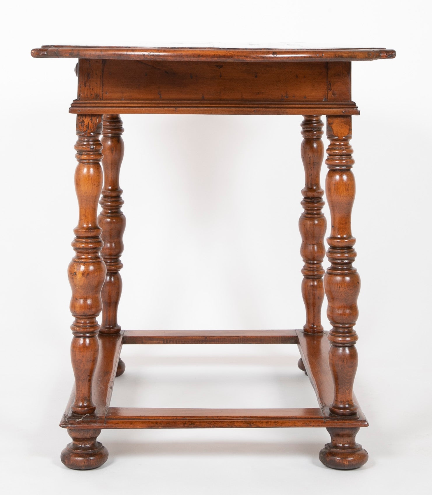 Very Early 18th Century Continental Walnut Marquetry Border Side Table