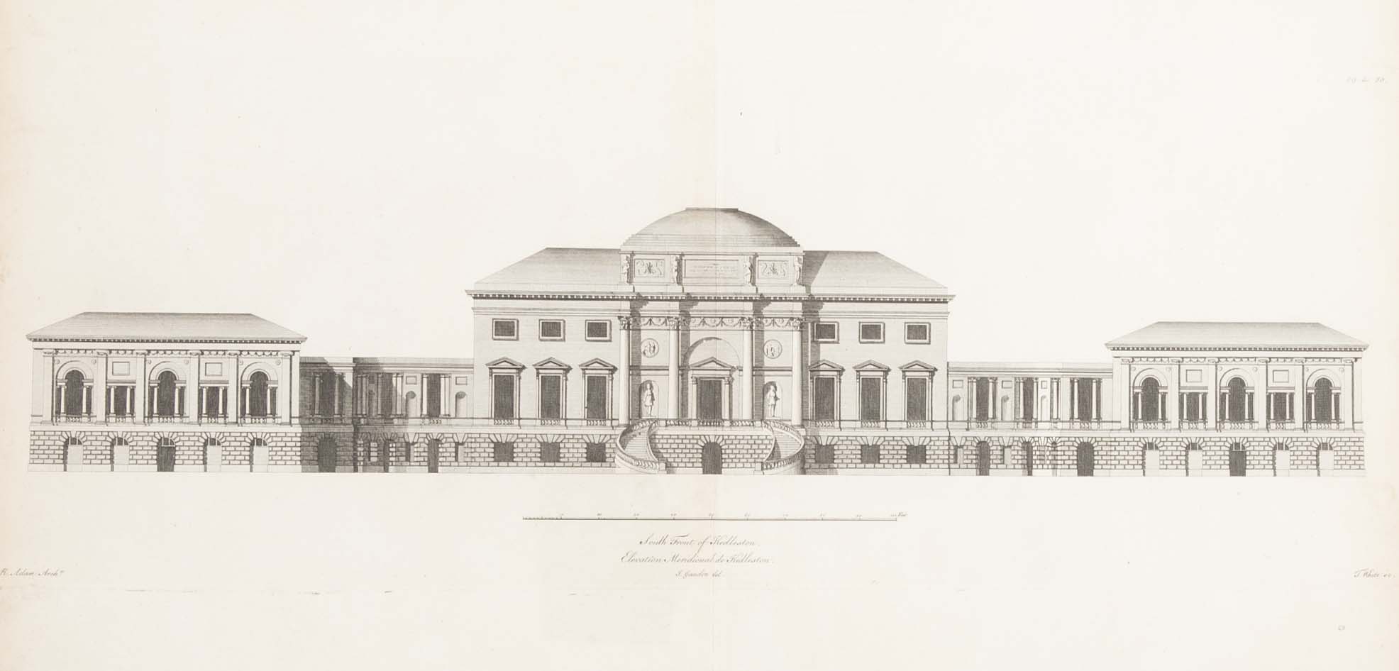 Colen Campbell 18th Century Architectural Engraving from "Vitruvious Britannicus"
