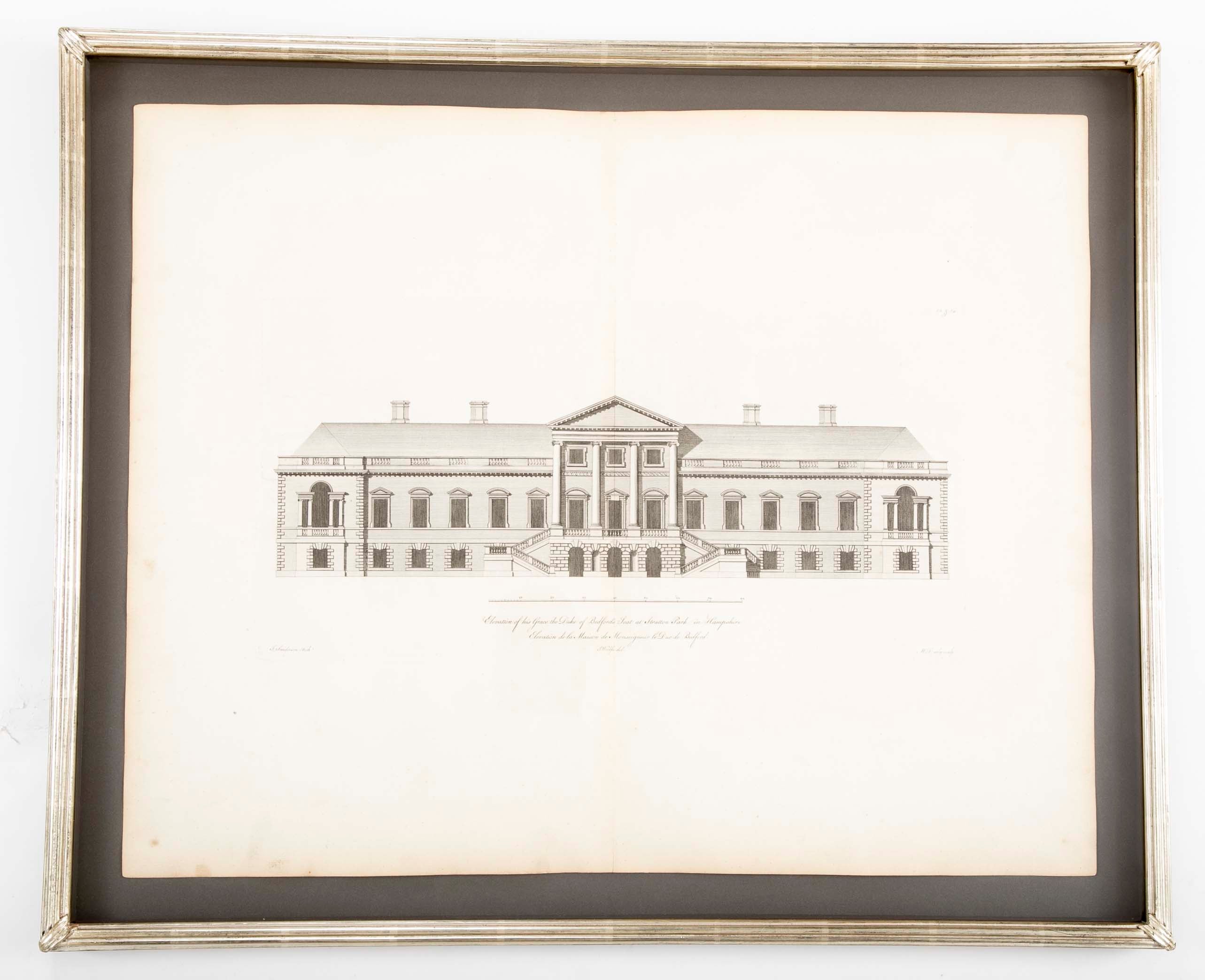 Colen Campbell 18th Century Architectural Engraving from "Vitruvious Britannicus"