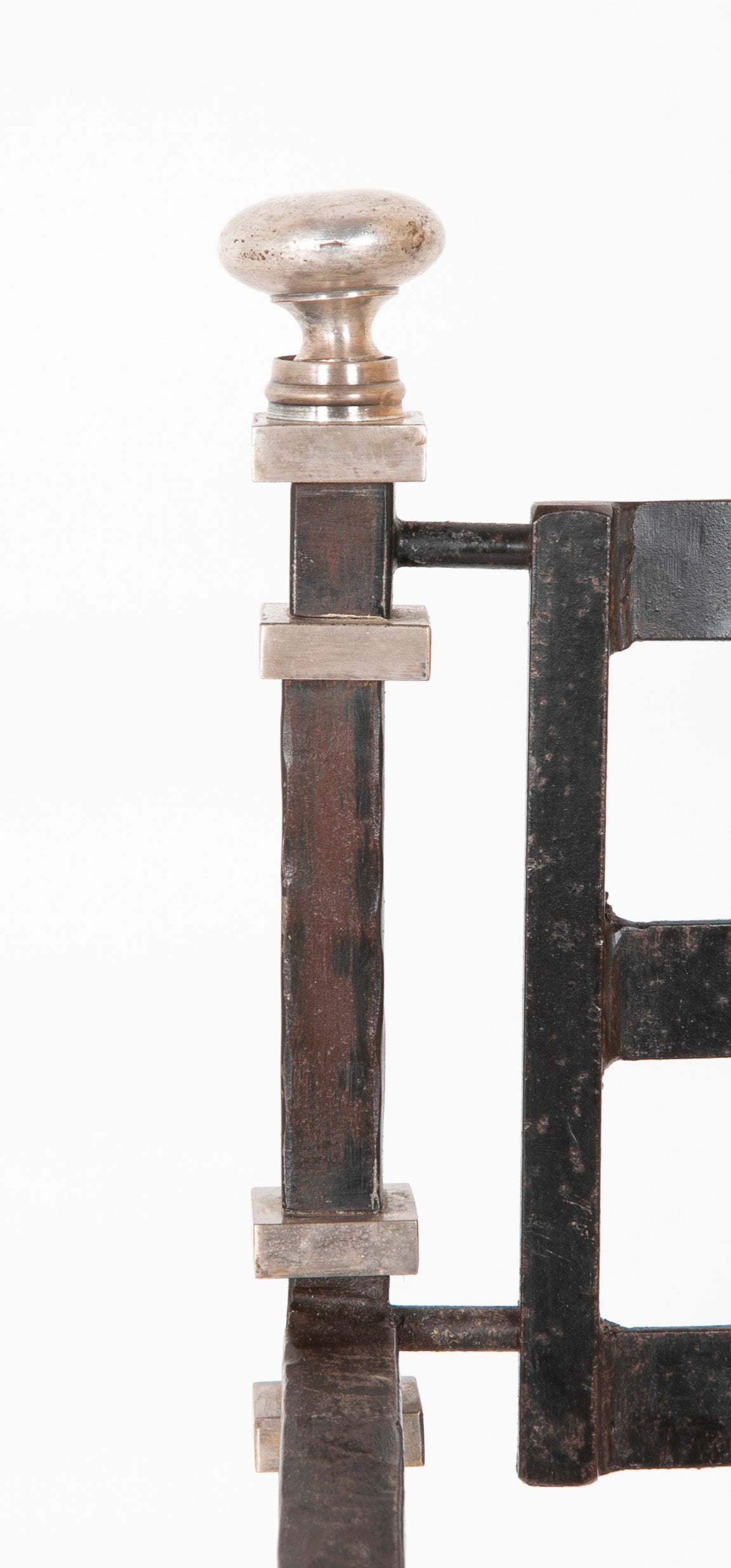 Pair of French 20th Century Maison Jansen Black Painted Iron Armchairs
