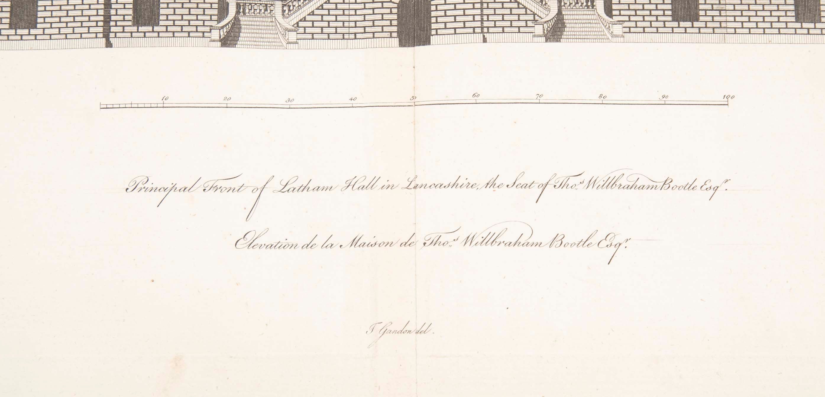 Colen Campbell 18th Century Architectural Engraving from "Vitruvious Britannicus"
