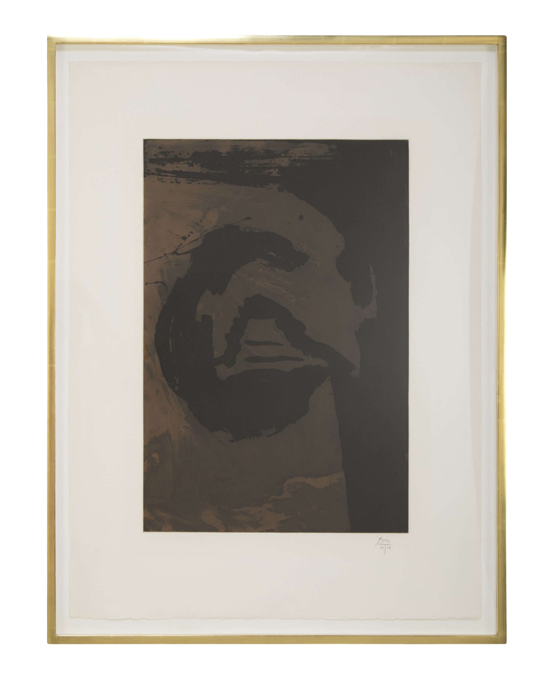"Primal Sign V (Copper)" Aquatint and Etching by Robert Motherwell