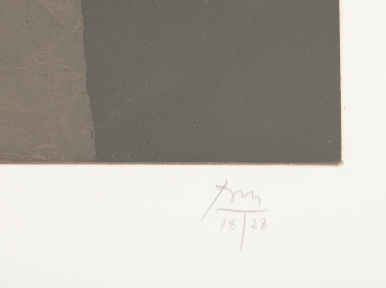"Primal Sign V (Copper)" Aquatint and Etching by Robert Motherwell