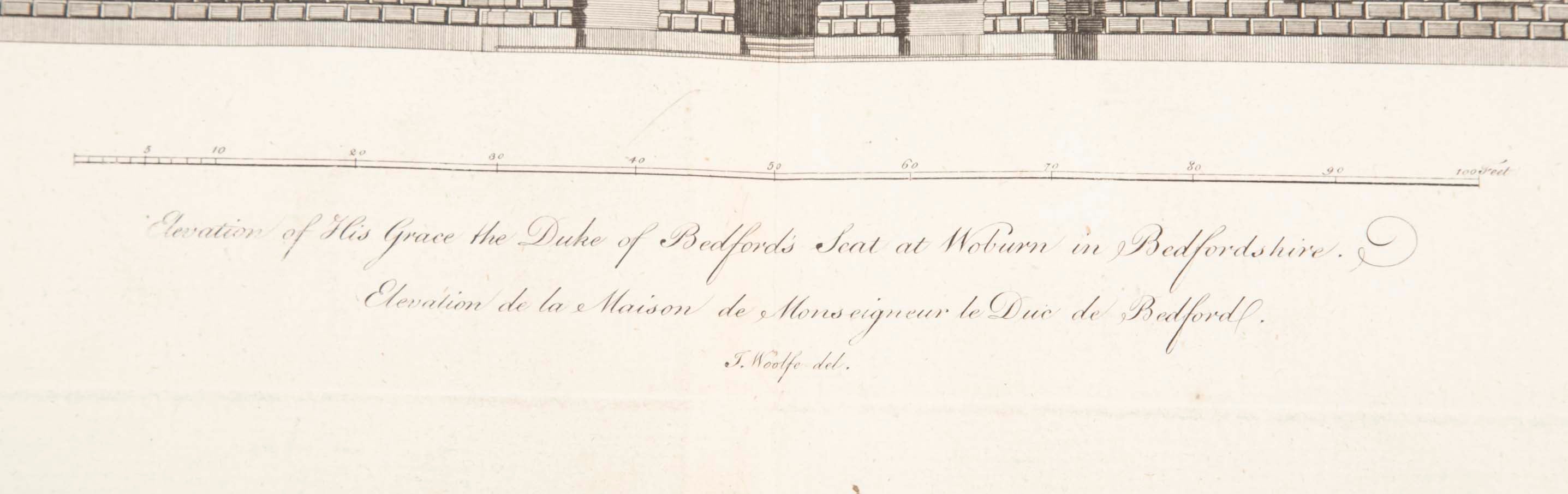 Colen Campbell 18th Century Architectural Engraving from "Vitruvious Britannicus"