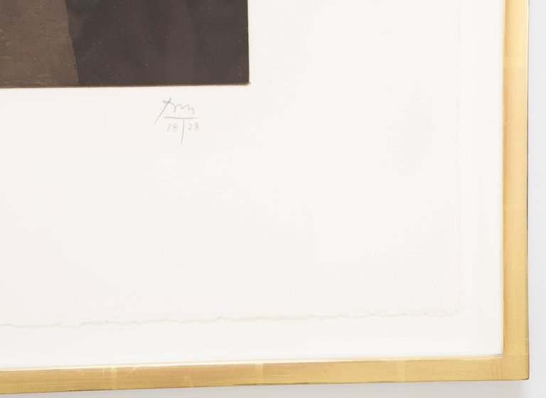 "Primal Sign V (Copper)" Aquatint and Etching by Robert Motherwell