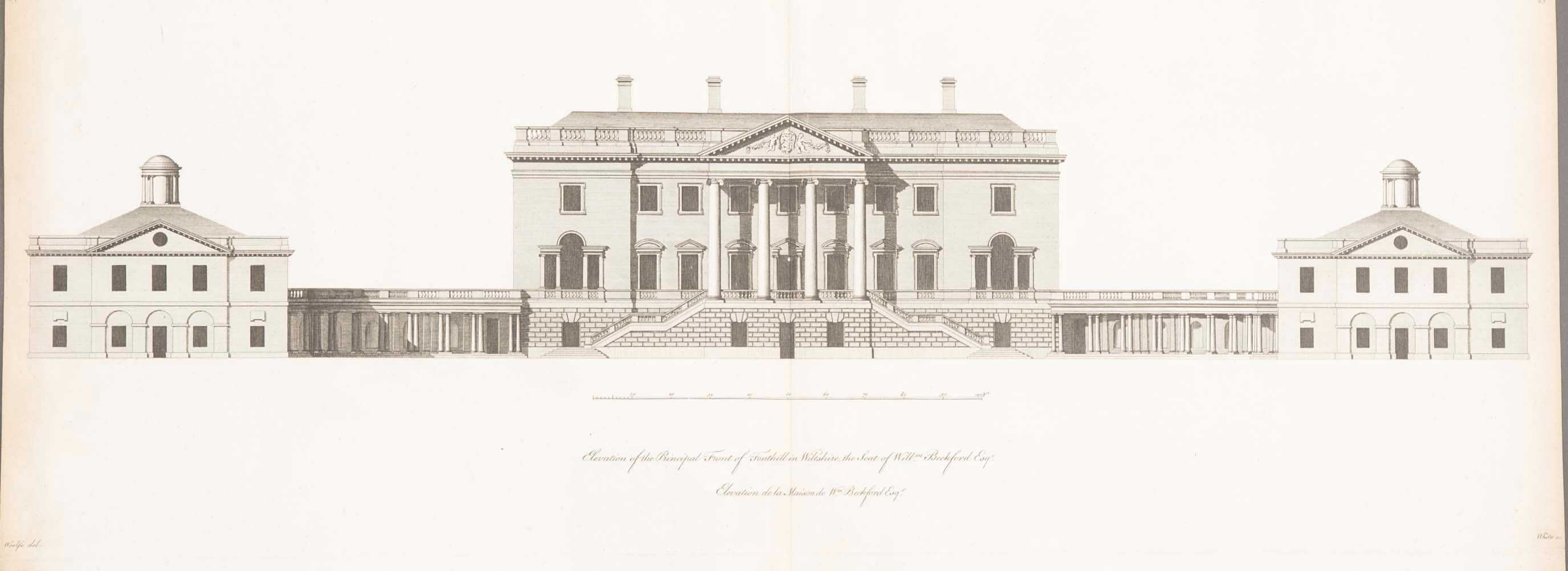 Colen Campbell 18th Century Architectural Engraving from "Vitruvious Britannicus"