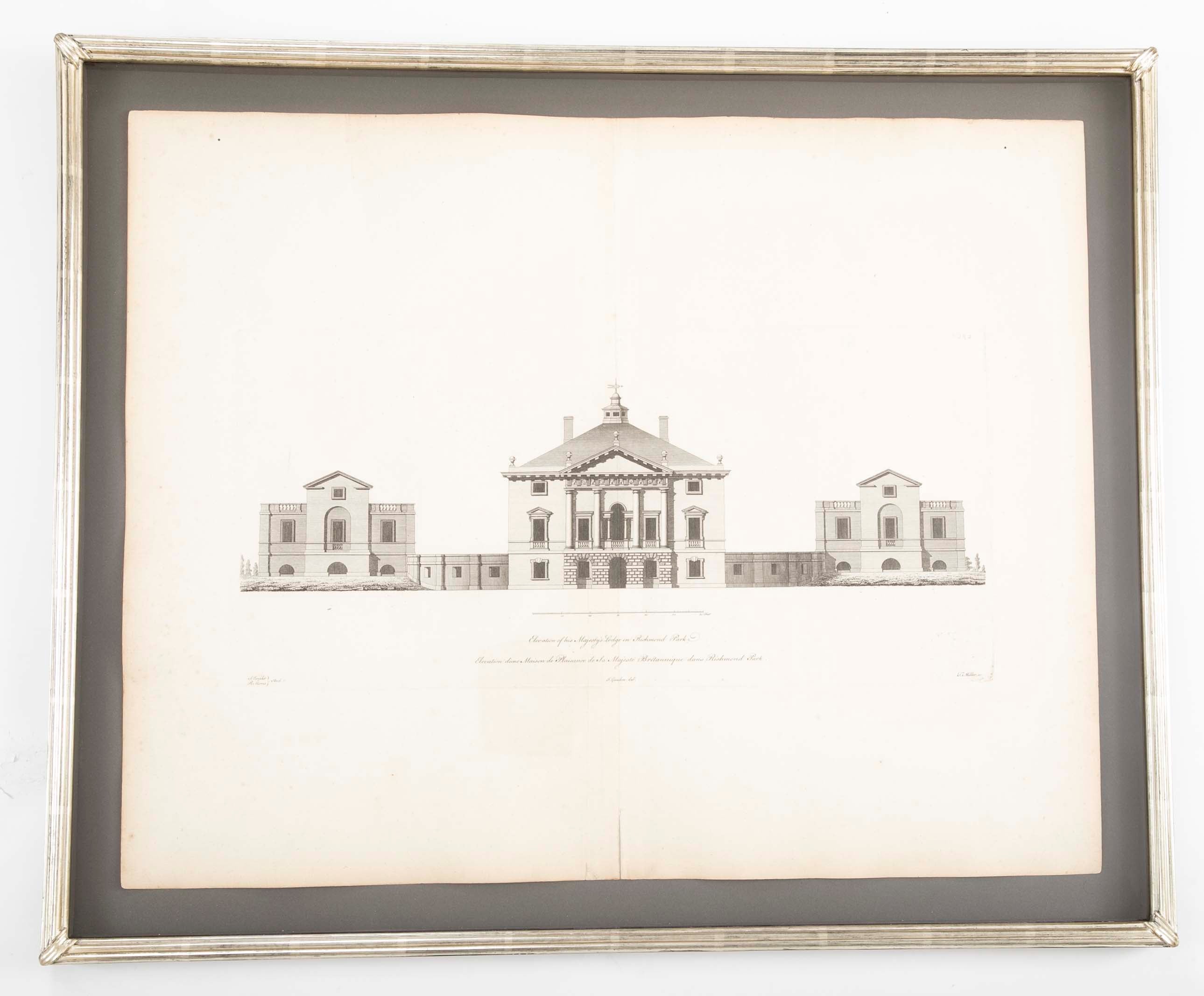 Colen Campbell 18th Century Architectural Engraving from "Vitruvious Britannicus"
