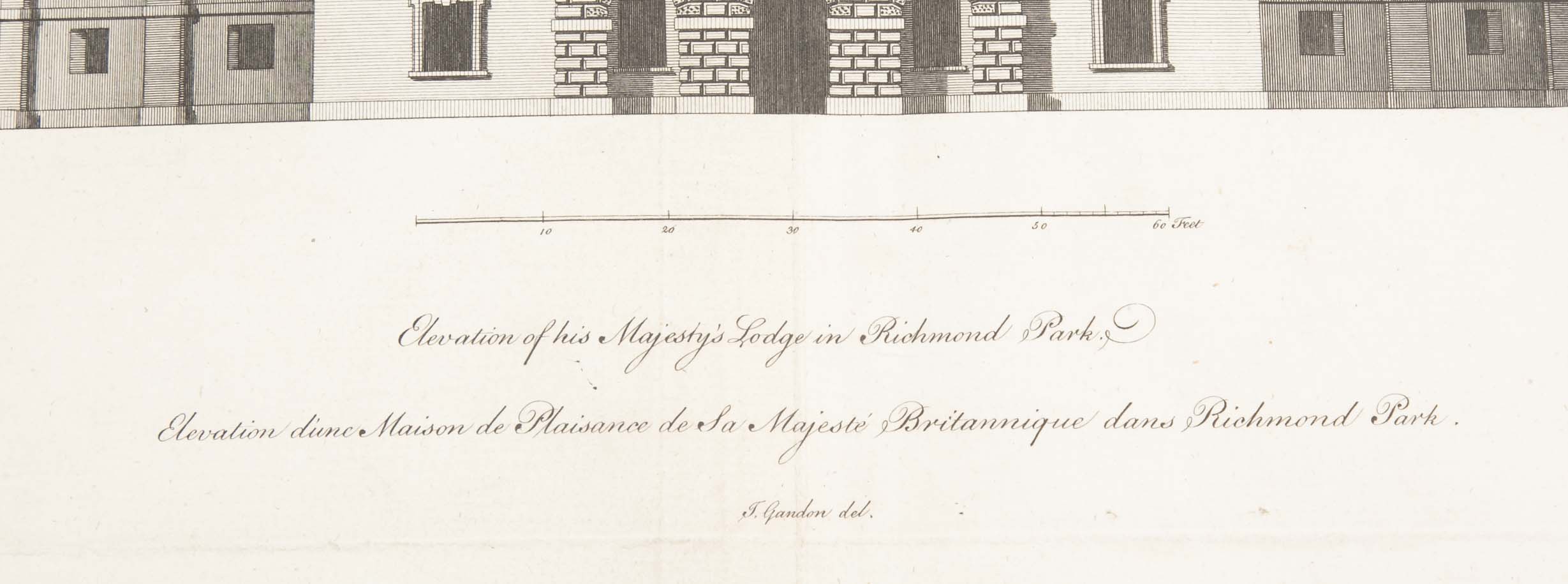 Colen Campbell 18th Century Architectural Engraving from "Vitruvious Britannicus"