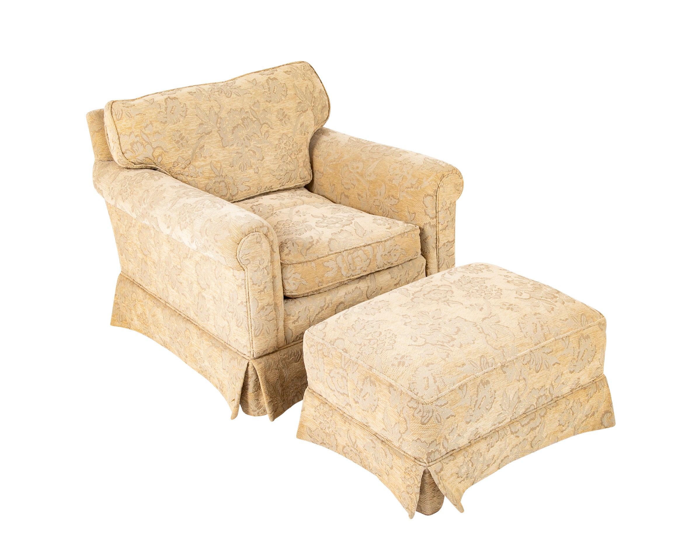 Armchair and Ottoman for Baker Furniture