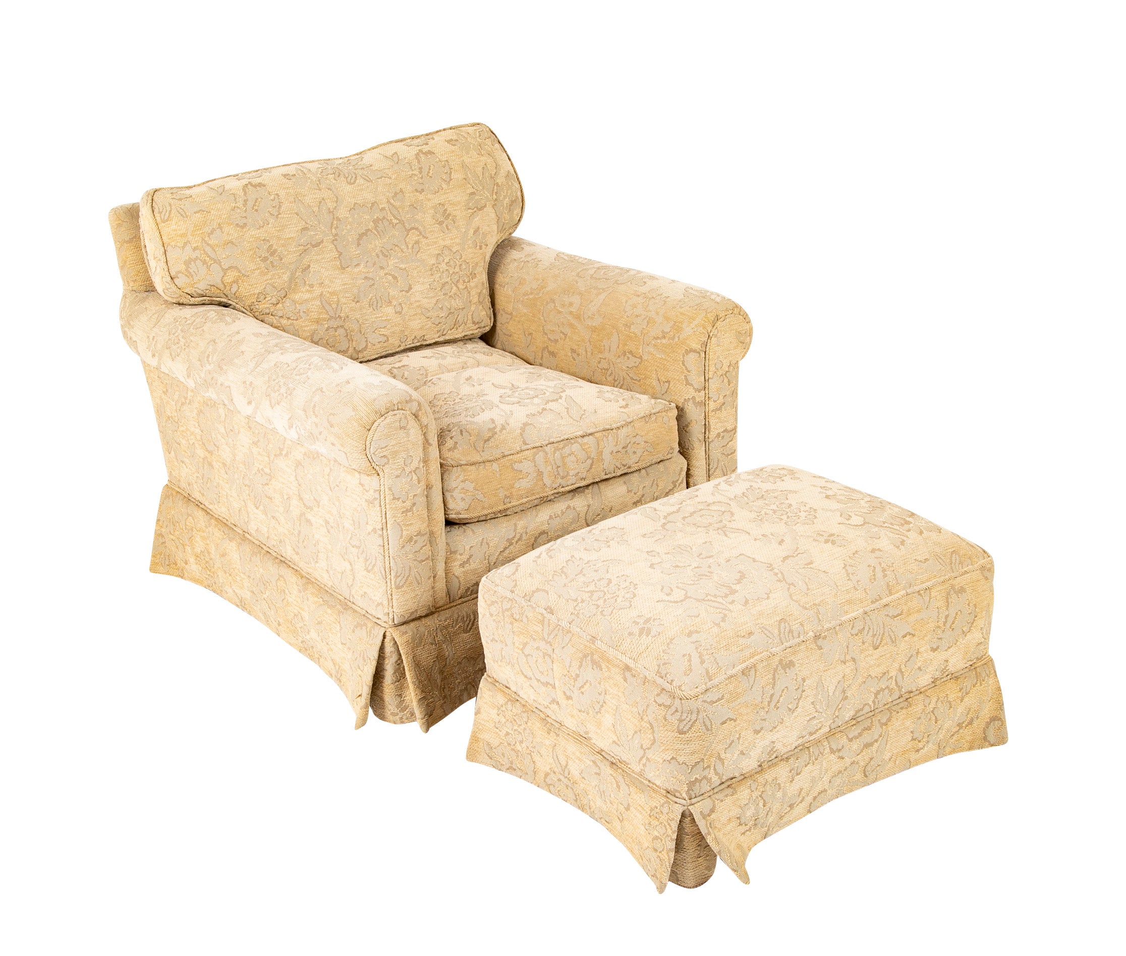 Armchair and Ottoman for Baker Furniture