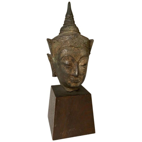 16th Century Thai Bronze Buddha Hea