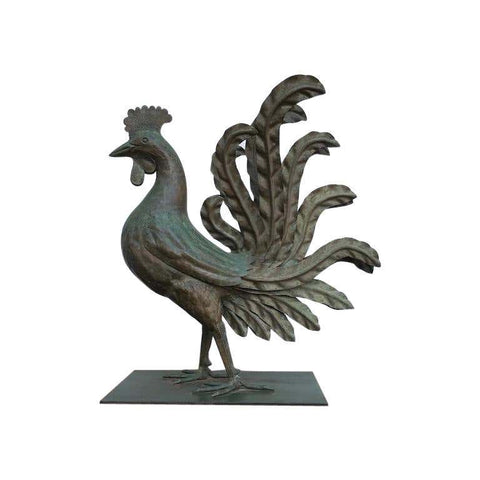 Italian Patinated Wrought Iron Rooster