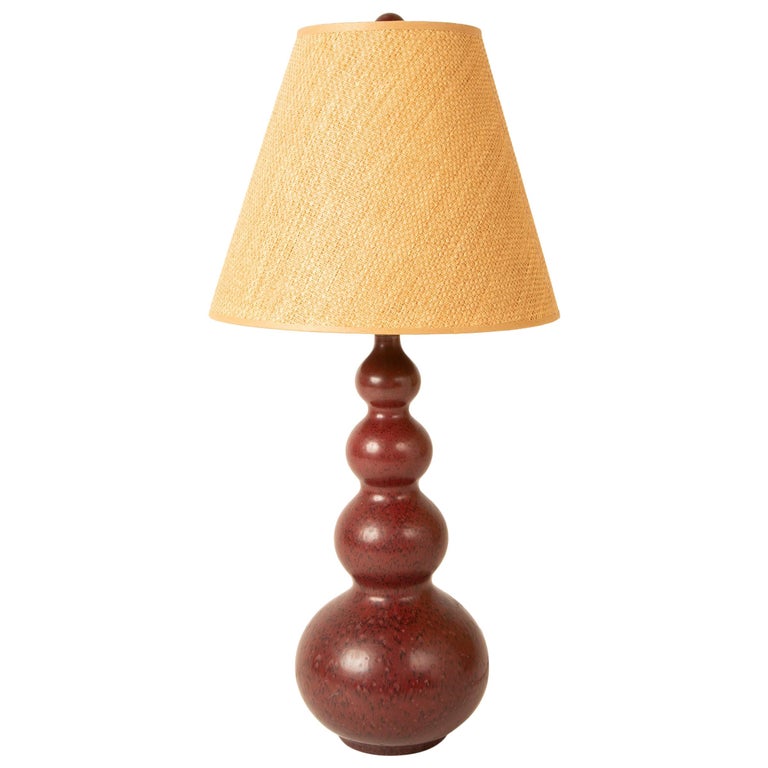 Oxblood Glazed Stoneware Lamp by Axel Salto